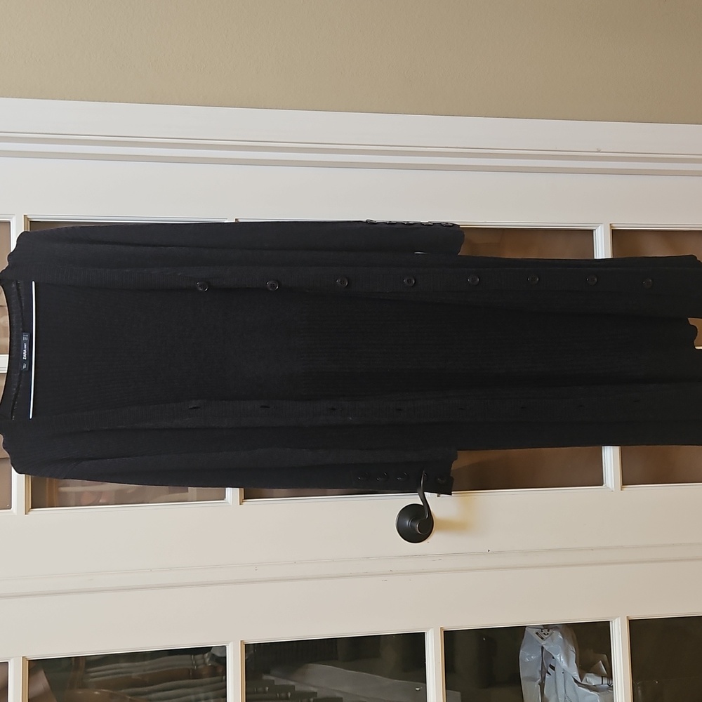 Zara Black V-Neck Sweater Duster - Picture 4 of 5